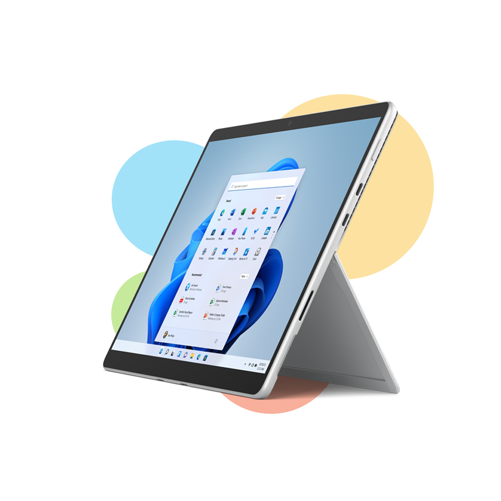 (Combo phím + Slim pen 2) Microsoft Surface Pro 8 i5/8GB/128GB (Newseal) - góc nhìn chi tiết