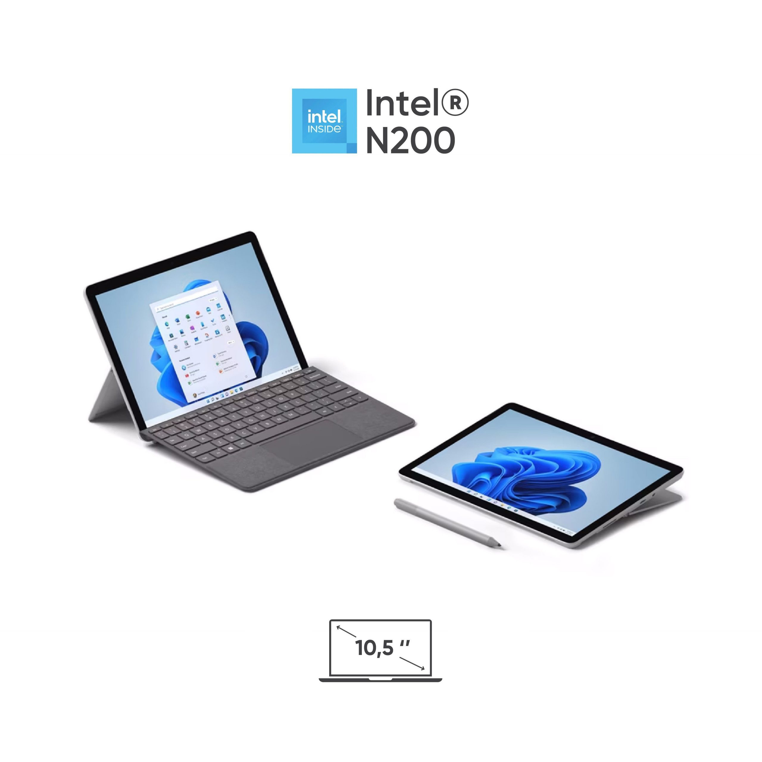 Microsoft Surface Go 4 / Intel® N200/RAM 8GB/SSD 64GB (New Business) - thiết kế và màu sắc